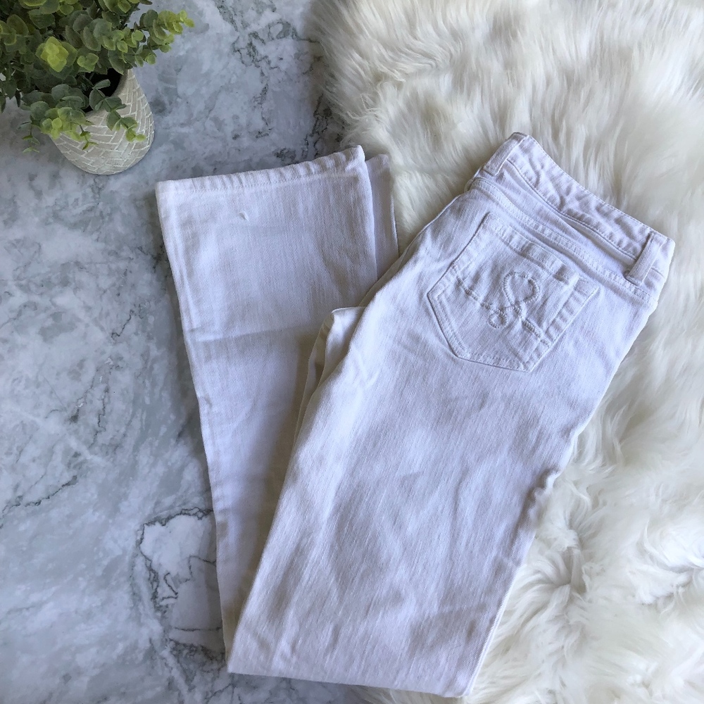 Lily Pulitzer Palm Beach Fit White Jeans Sz 6